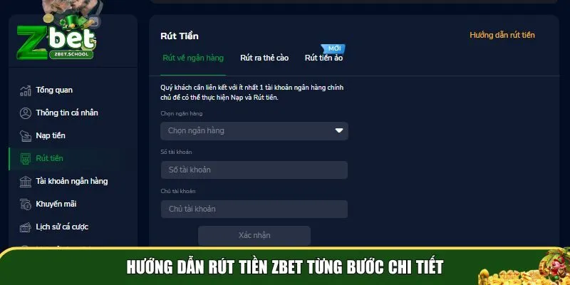 rut tien zbet 3 Thực hiện rút tiền Zbet đơn giản với 5 bước